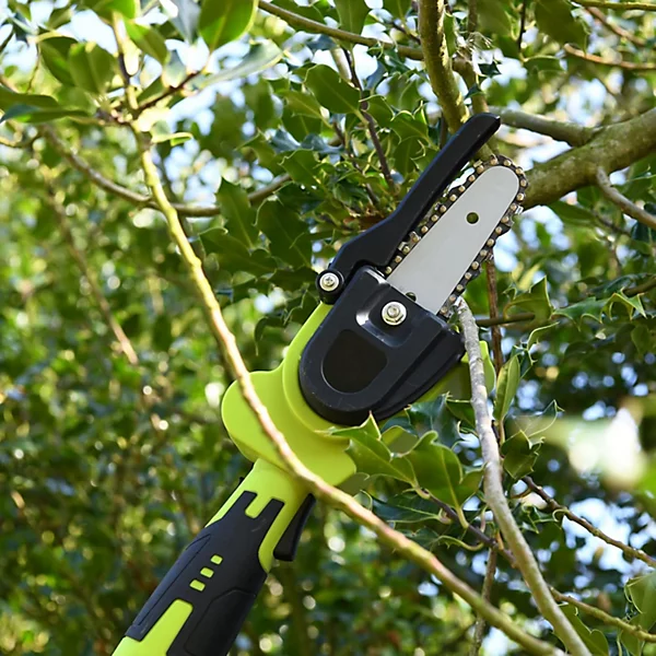 Garden Gear 12V Telescopic Chainsaw Kit.