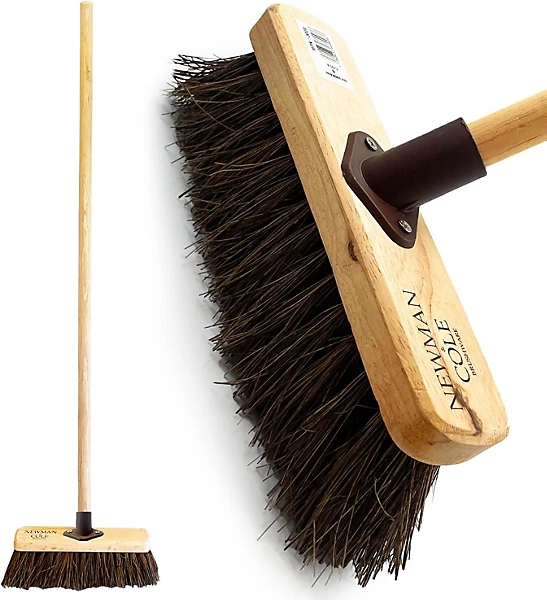 Yard Brush with Stiff Natural Wood.