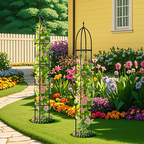 Tall Metal Obelisk Trellis.