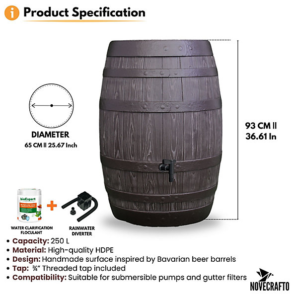 Rustic Oak Barrel.
