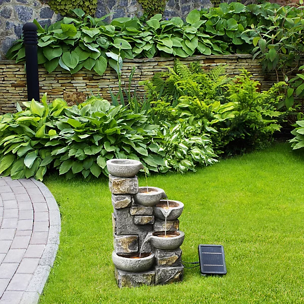 Teamson Home 4-Tier Solar Water Feature.