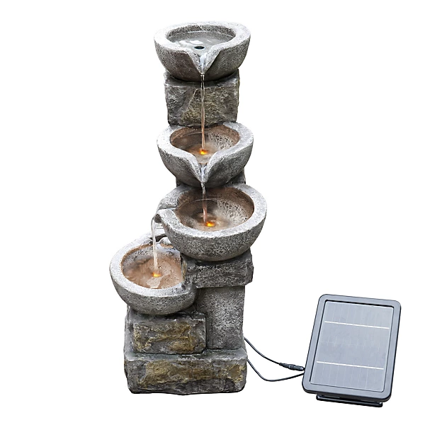 Teamson Home 4-Tier Solar Water Feature.